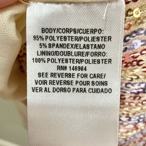 Julia Jordan Sleeveless Sequin Trapeze Dress Metallic Evening Sz 16 Multi-color - Picture 3 of 10